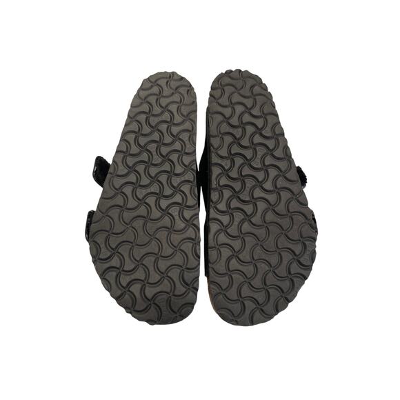 Birkenstock Arizona Shearling Suede Sandals Black W8/M6 - Picture 8 of 8